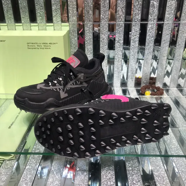 Off-White Industrial Runner Black Gray Red Chunky Sneakers 2