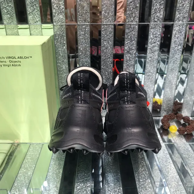 Off-White Industrial Runner Black Gray Red Chunky Sneakers 3