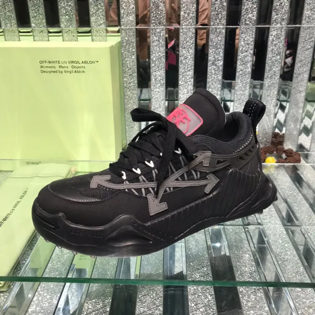 Off-White Industrial Runner Black Gray Red Chunky Sneakers 4