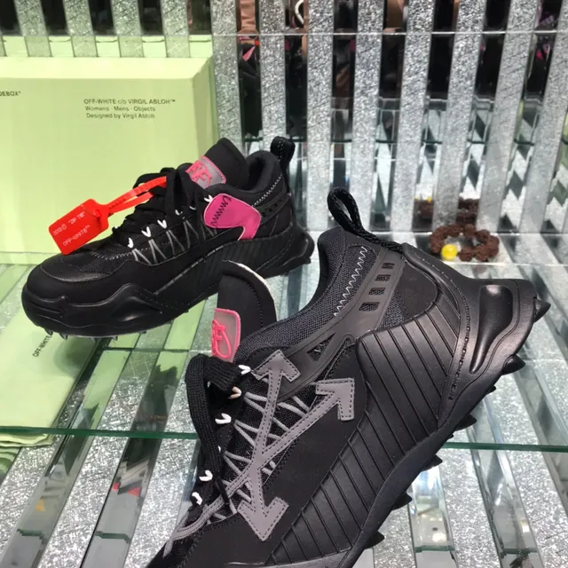 Off-White Industrial Runner Black Gray Red Chunky Sneakers 5
