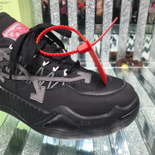 Off-White Industrial Runner Black Gray Red Chunky Sneakers 6