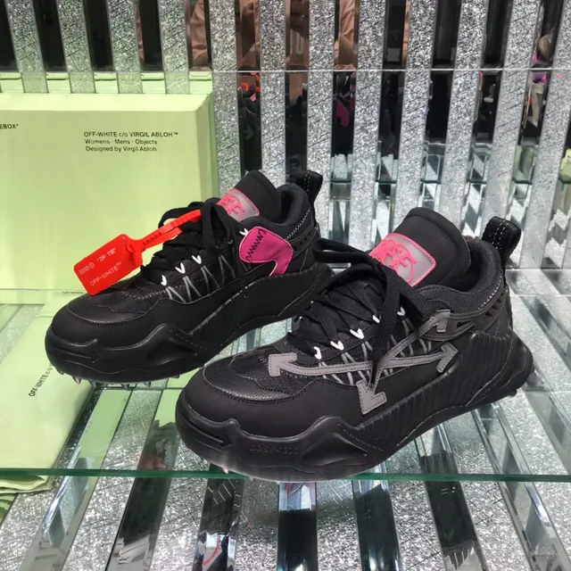 Off-White Industrial Runner Black Gray Red Chunky Sneakers 8