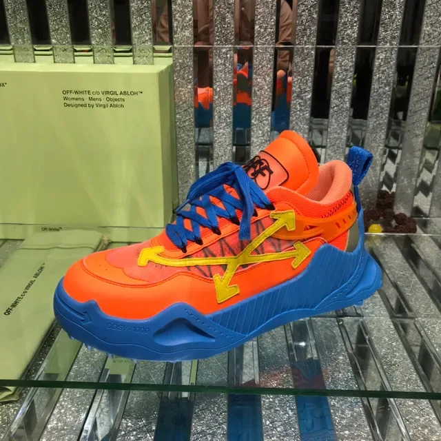 Off-White Runner Naranja Azul Amarillo Industrial Chunky Sneakers 4