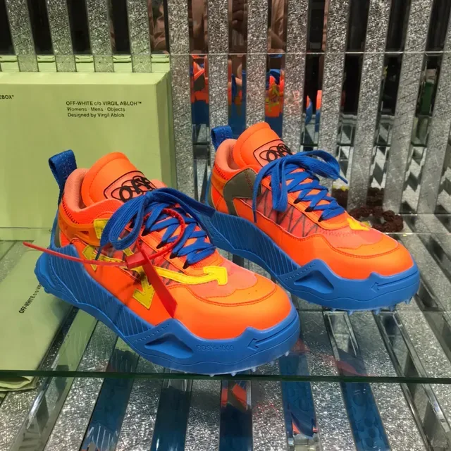 Off-White Runner Naranja Azul Amarillo Industrial Chunky Sneakers 7