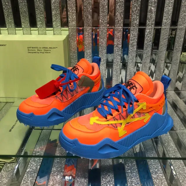 Off-White Runner Naranja Azul Amarillo Industrial Chunky Sneakers 8
