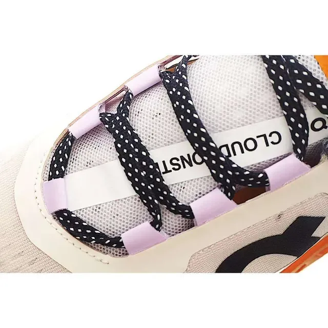 On Cloudmonster Orange and Cream Lifestyle Sneakers 3