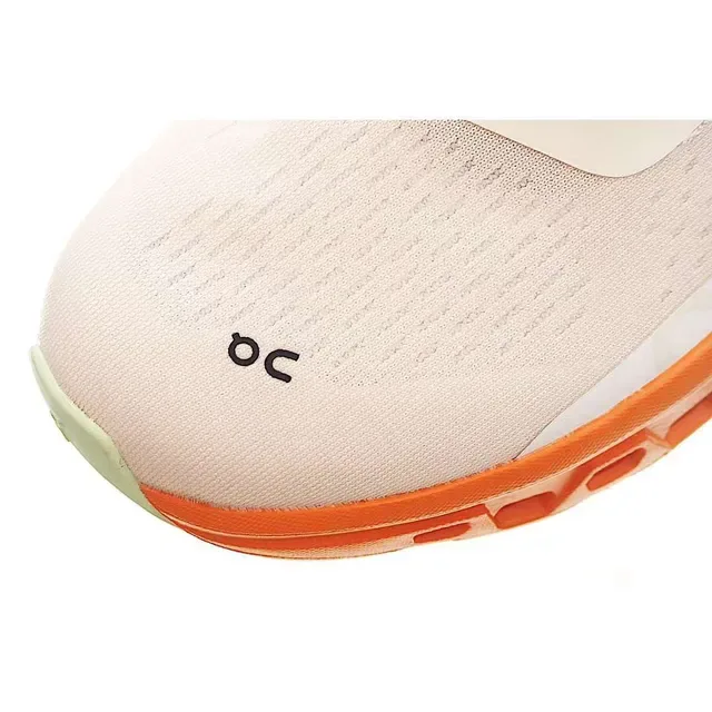 On Cloudmonster Orange and Cream Lifestyle Sneakers 4