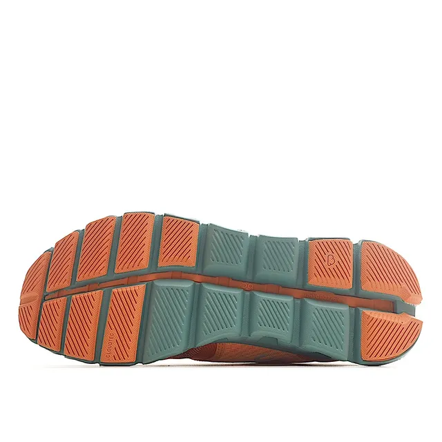 On Running Zapato Naranja y Verde-azulado Engineered Mesh Low-Top Zapatos de correr 4