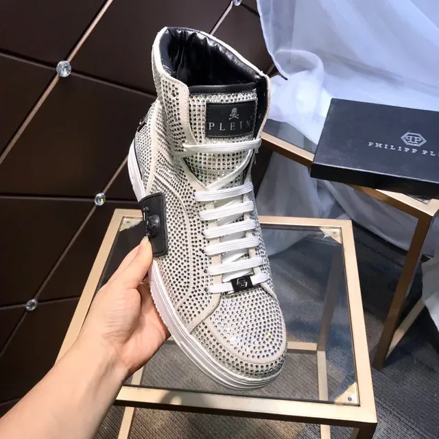 Philipp Plein Sneakers Lifestyle Embellished aux Cristaux Perforées Hautes 2