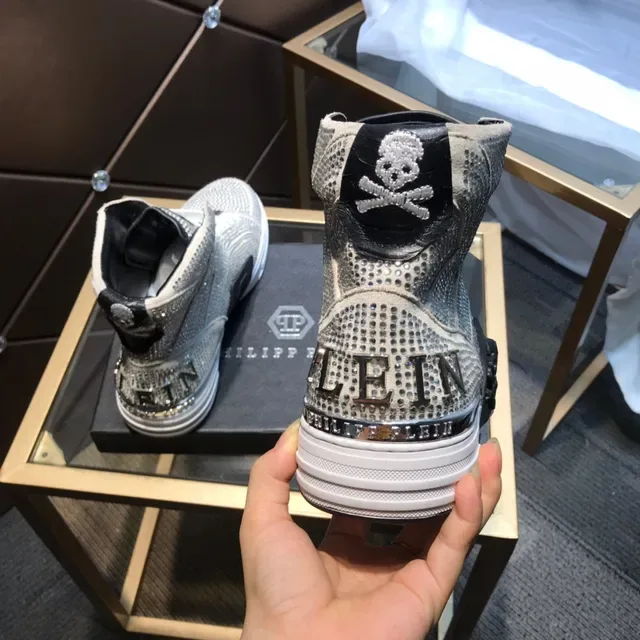 Philipp Plein Sneakers Lifestyle Embellished aux Cristaux Perforées Hautes 3