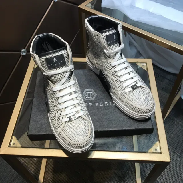 Philipp Plein Sneakers Lifestyle Embellished aux Cristaux Perforées Hautes 7