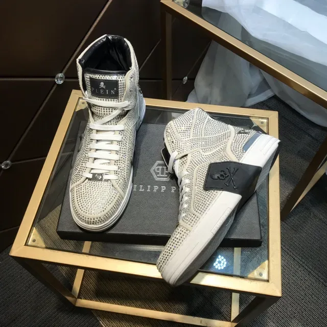 Philipp Plein Sneakers Lifestyle Embellished aux Cristaux Perforées Hautes 8