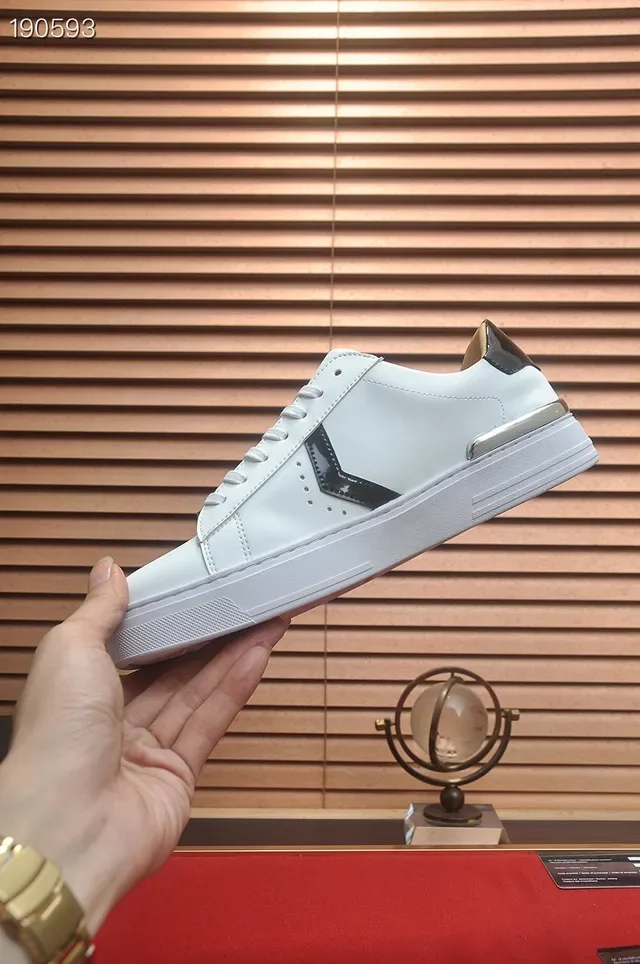 Philipp Plein Logo Plaque White Leather Lifestyle Sneakers 5