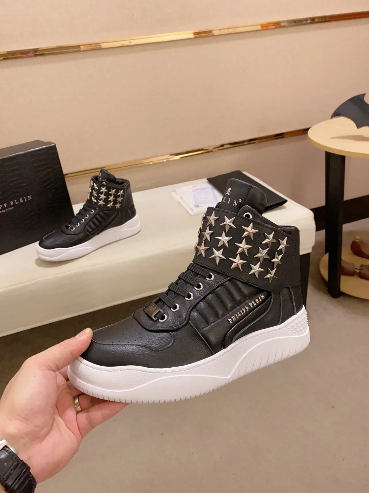 Philipp Plein Star-Studded High-Top Lifestyle Sneakers 6