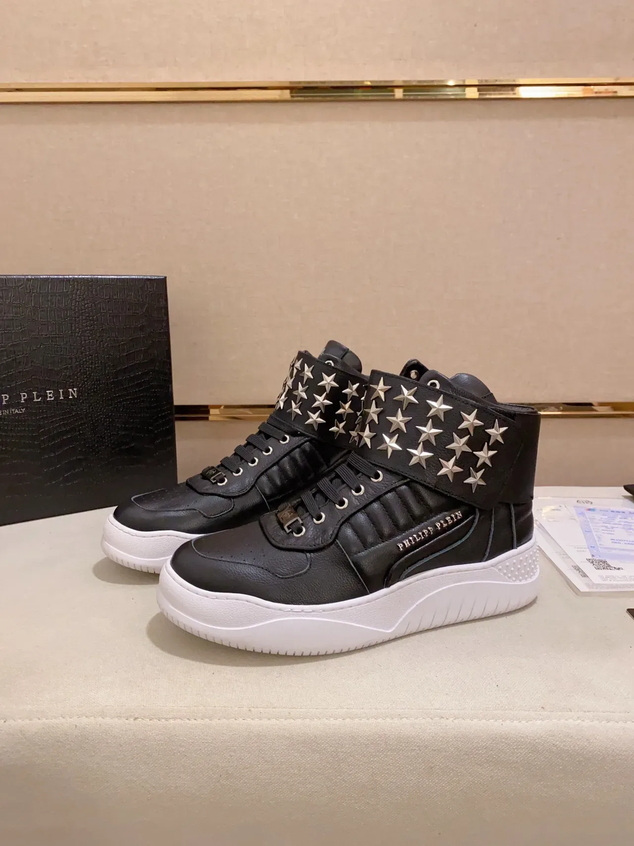 Philipp Plein Star-Studded High-Top Lifestyle Sneakers 8