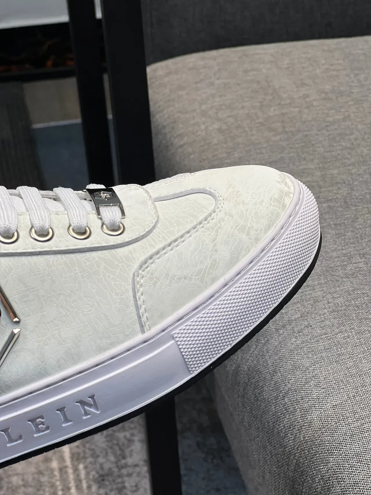 Philipp Plein White Metallic Logo Lifestyle Sneaker 2