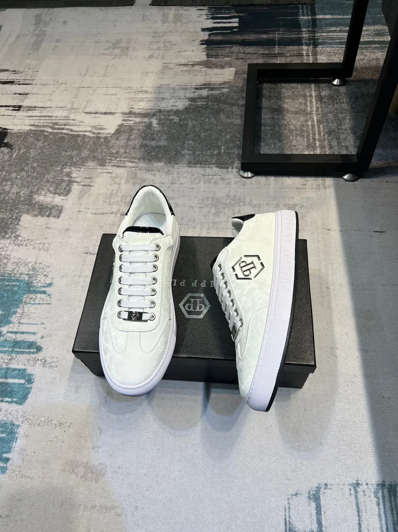 Philipp Plein White Metallic Logo Lifestyle Sneaker 4