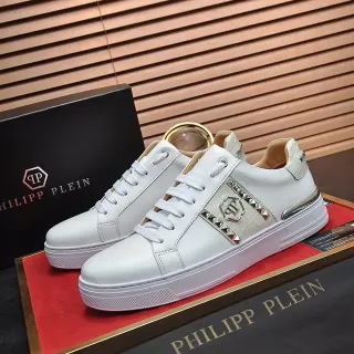 Philipp Plein सफेद स्टडेड PP Logo प्लेटफॉर्म लाइफस्टाइल स्नीकरज़