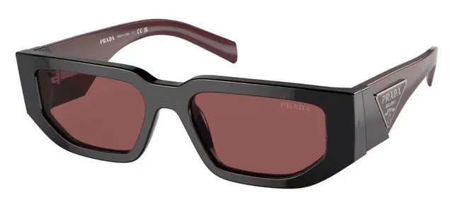 Prada Angular Geometric White and Black Sunglasses 5