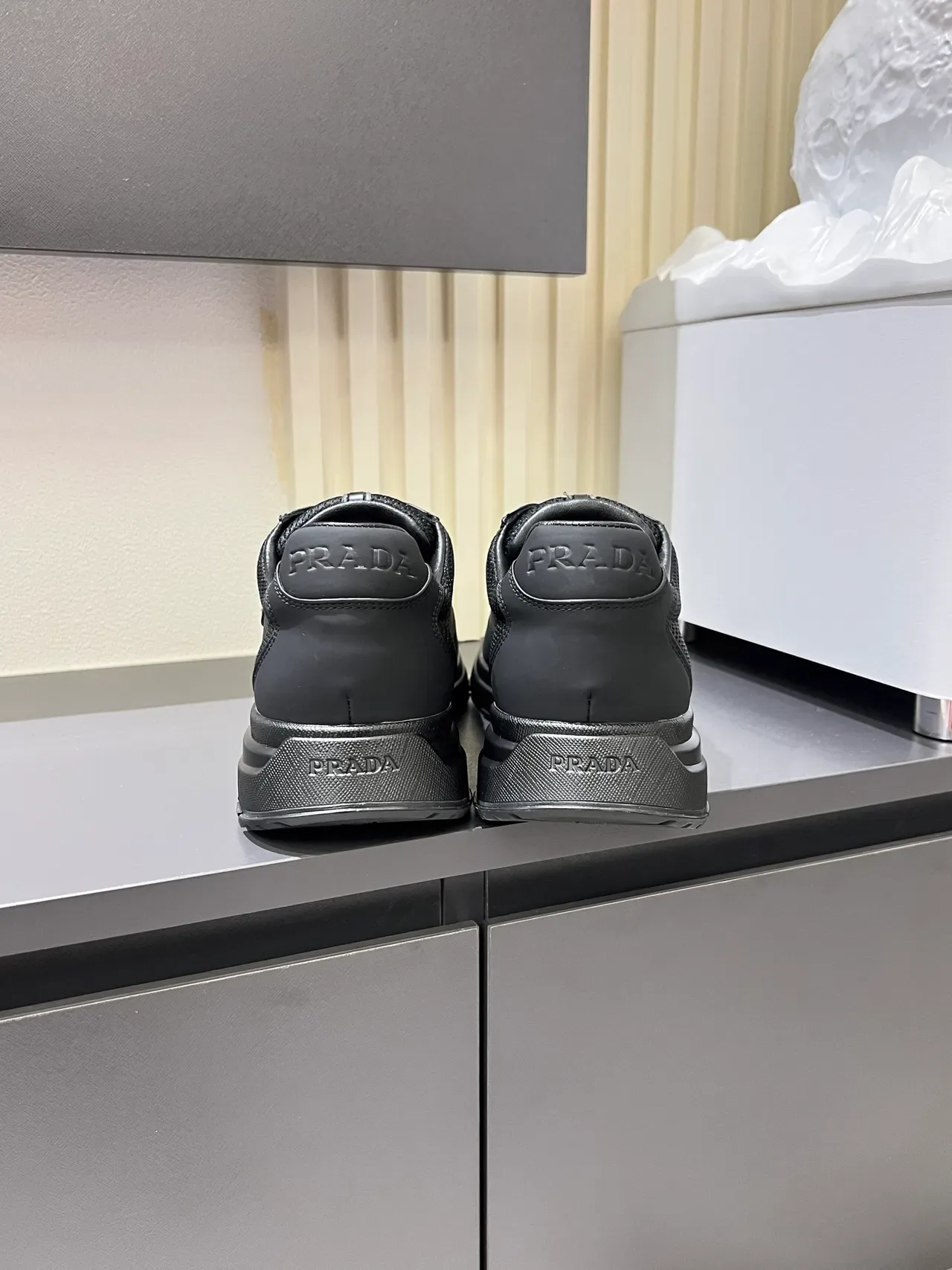 Prada Cloudbust Black Mesh and Synthetic Lifestyle Sneakers 2