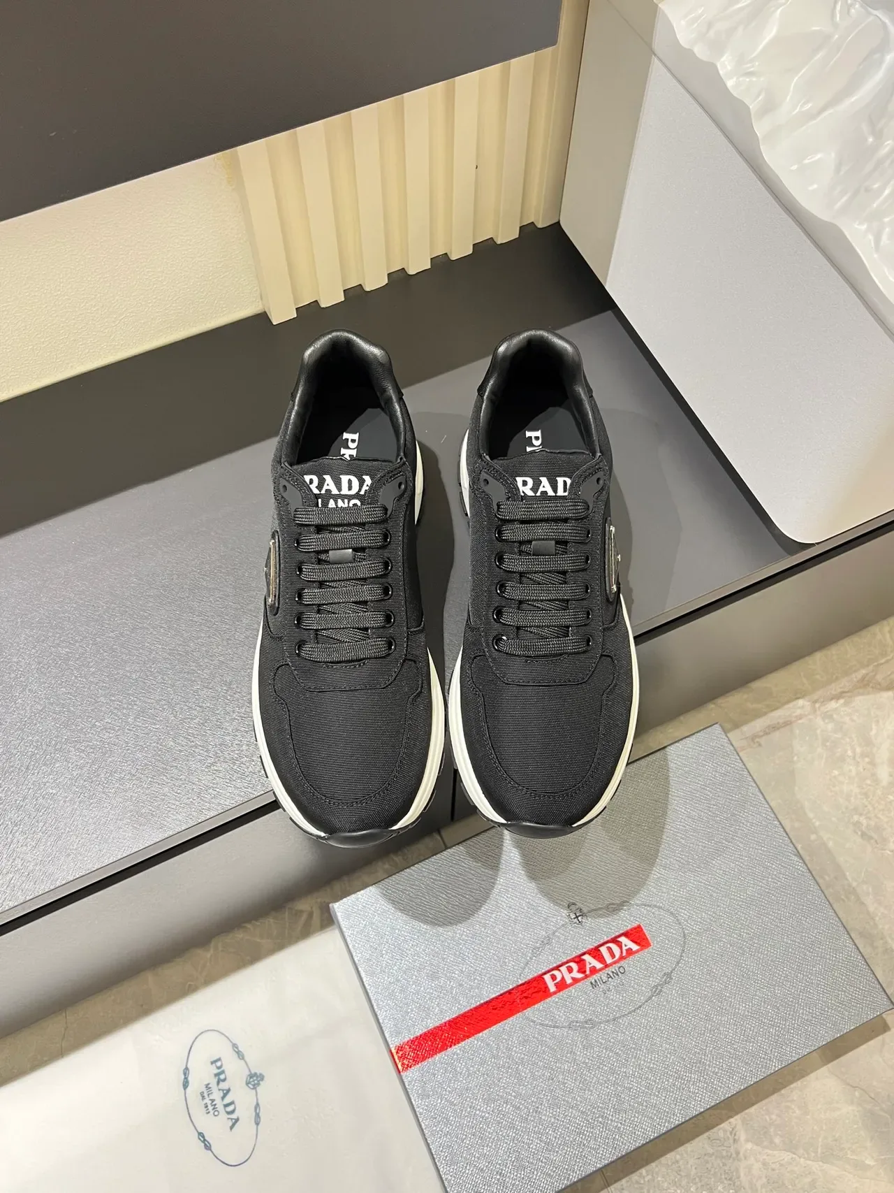 Prada Cloudbust Black Textile Lifestyle Sneakers 5