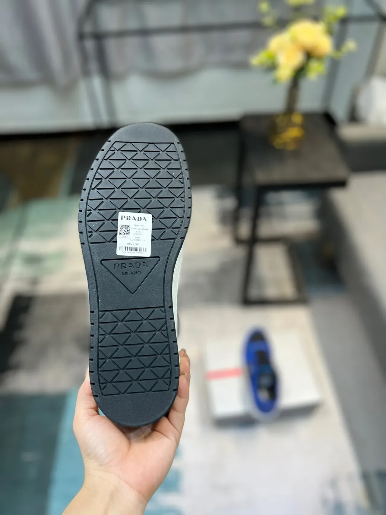 Prada Cloudbust Blue and Black Leather Lifestyle Sneakers 9