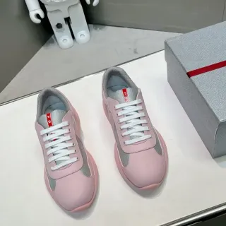 Prada Cloudbust 粉灰 低帮 混合材质 鞋面 生活方式运动鞋