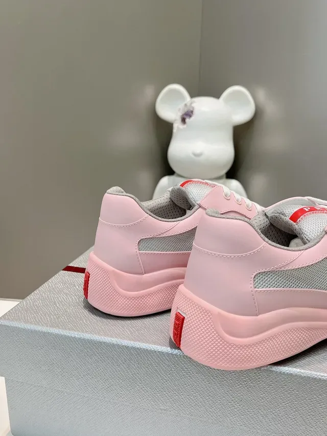 Prada Cloudbust Tênis Lifestyle Rosa Cinza Low Top Upper de Materiais Mistos 7