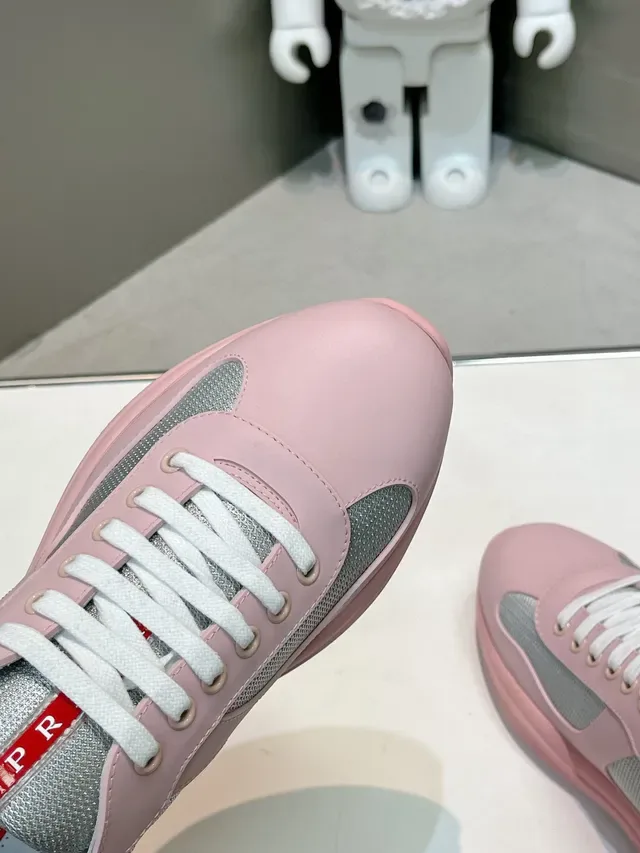 Prada Cloudbust Tênis Lifestyle Rosa Cinza Low Top Upper de Materiais Mistos 8