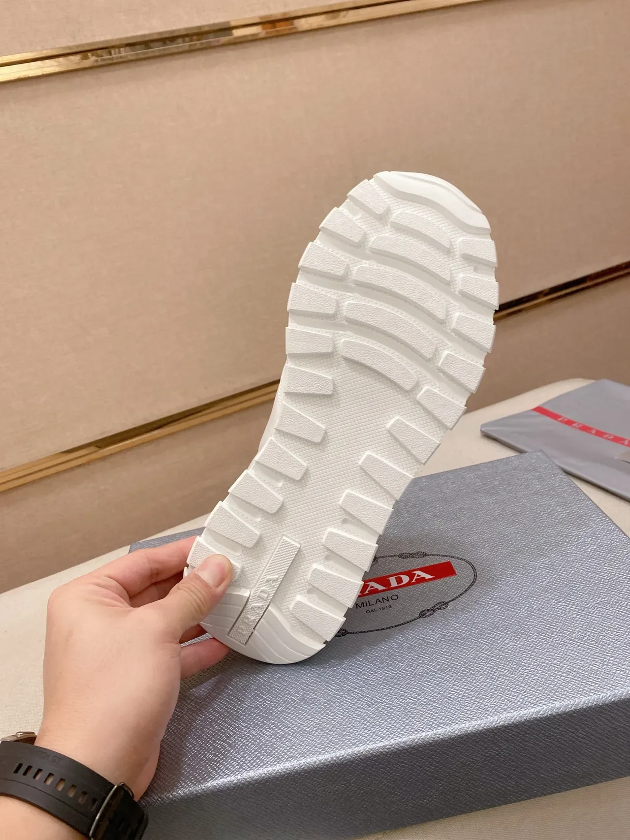 Prada Cloudbust White Leather Lifestyle Sneakers 2