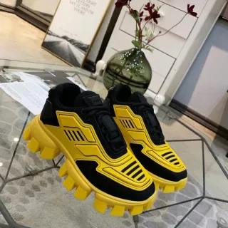 Prada Cloudbust Tênis chunky amarelos e pretos
