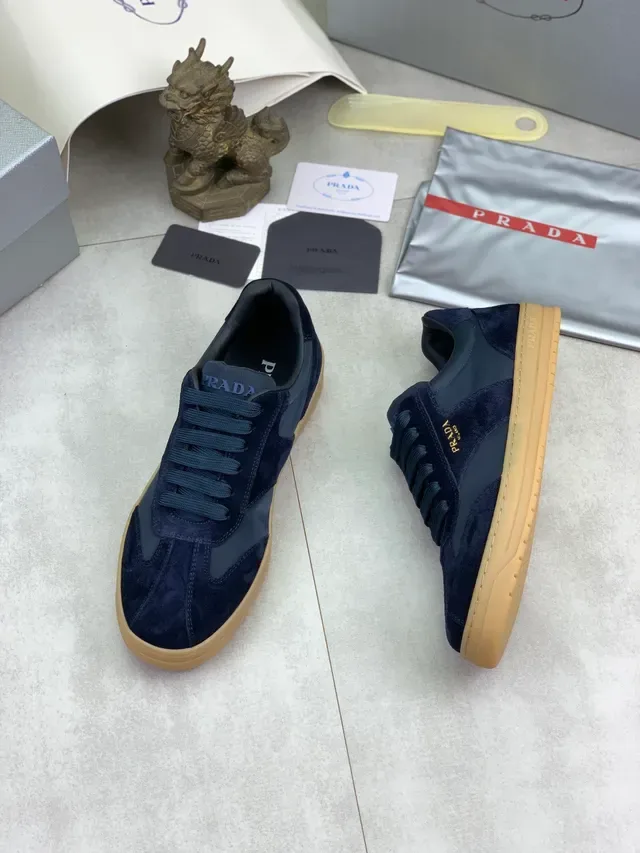 Prada Sneakers Lifestyle Navy Suede et Synthétique Low-Top 6