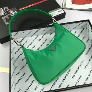 Prada Re-Edition 2005 Green Nylon Underarm Bag