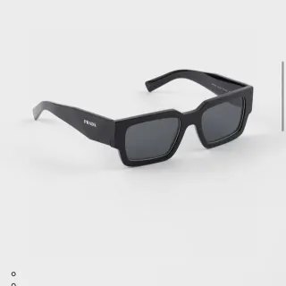 Prada Symbolé Matte Black Geometric Rectangular Sunglasses