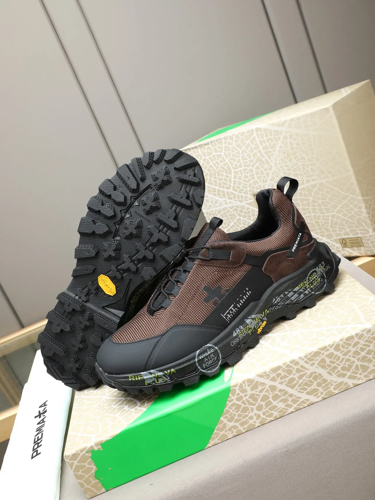Premiata Rien Ne Va Plus Zapatillas lifestyle marrón y negro 4