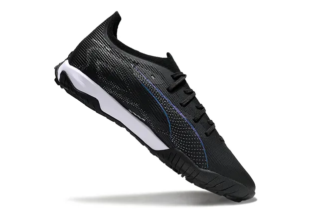 Puma 黑色白色低帮合成针织上部运动鞋 2