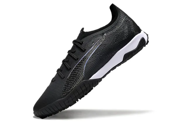 Puma 黑色白色低帮合成针织上部运动鞋 3
