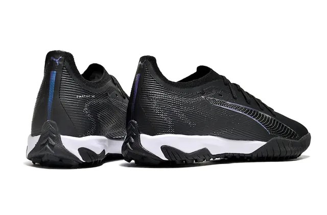 Puma 黑色白色低帮合成针织上部运动鞋 5