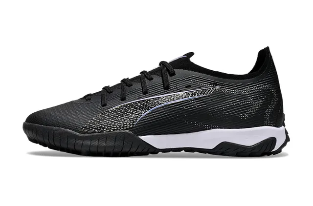 Puma 黑色白色低帮合成针织上部运动鞋 7