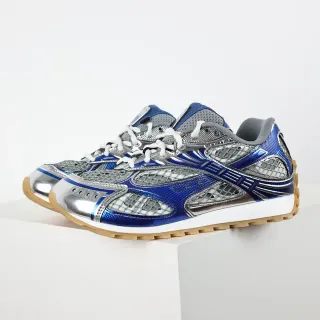 Puma नीला चांदी धातुकी और ओवरले जाल वेंटिलेशन पैनल जीवनशैली स्नीकर
