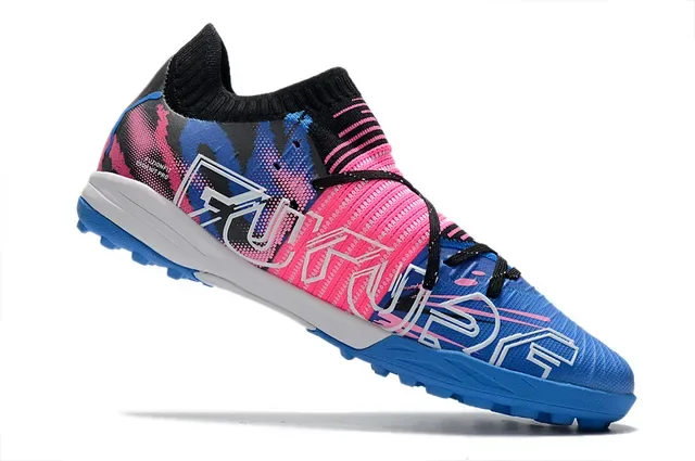 Puma Future Z أزرق وردي ياقة جورب مضفرة طبقات اصطناعية متموجة أحذية رياضية 18