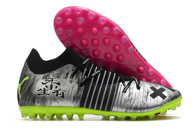 Puma Future Z Chaussures de football orange et jaune avec upper en knit, ajustement sock-fit, cage à lacets intégrée, terrain ferme 8