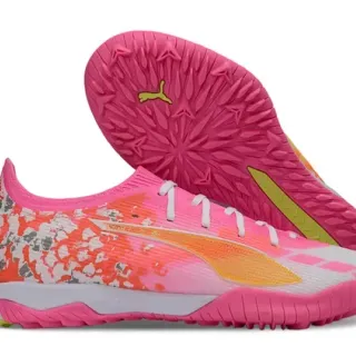 Puma Future Z Pink Orange Low-Cut Knit-Synthetic Upper Sneakers