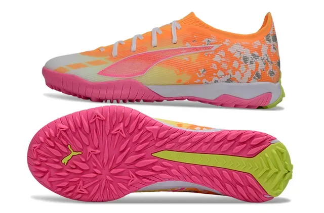 Puma Future Z Pink Orange Low-Cut Knit-Synthetic Upper Sneakers 6