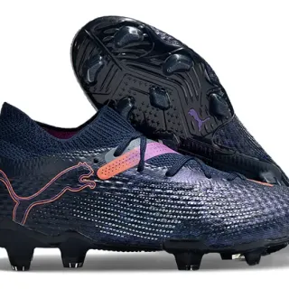 Puma 海军紫 非对称系带系统 集成袜状领 硬地足球鞋