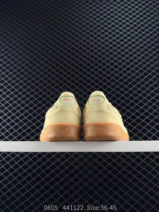 Puma Palermo Beige Green Pink tênis lifestyle 4