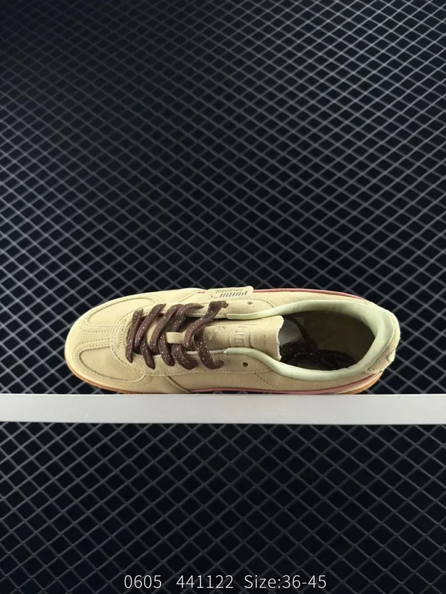 Puma Palermo Beige Green Pink tênis lifestyle 5