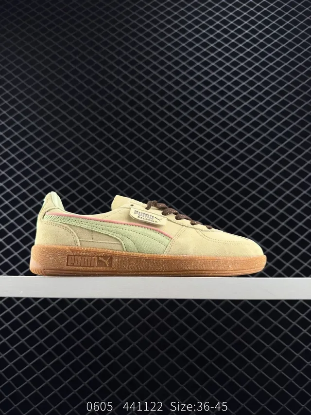 Puma Palermo Beige Green Pink tênis lifestyle 7