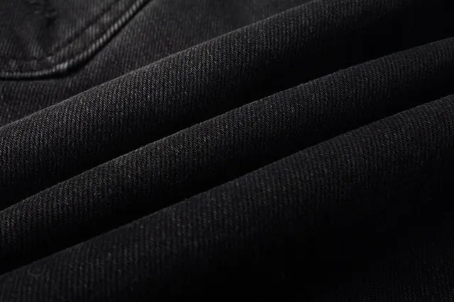 Purple Brand Shorts de denim negro lavado desgastado 2