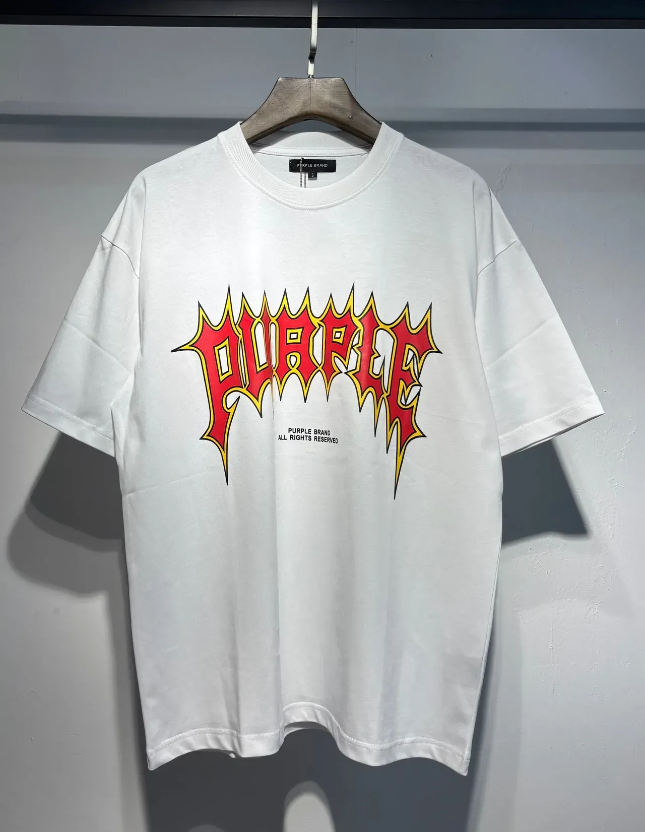 Purple Brand Flame Logo Oversized T-Shirt 3